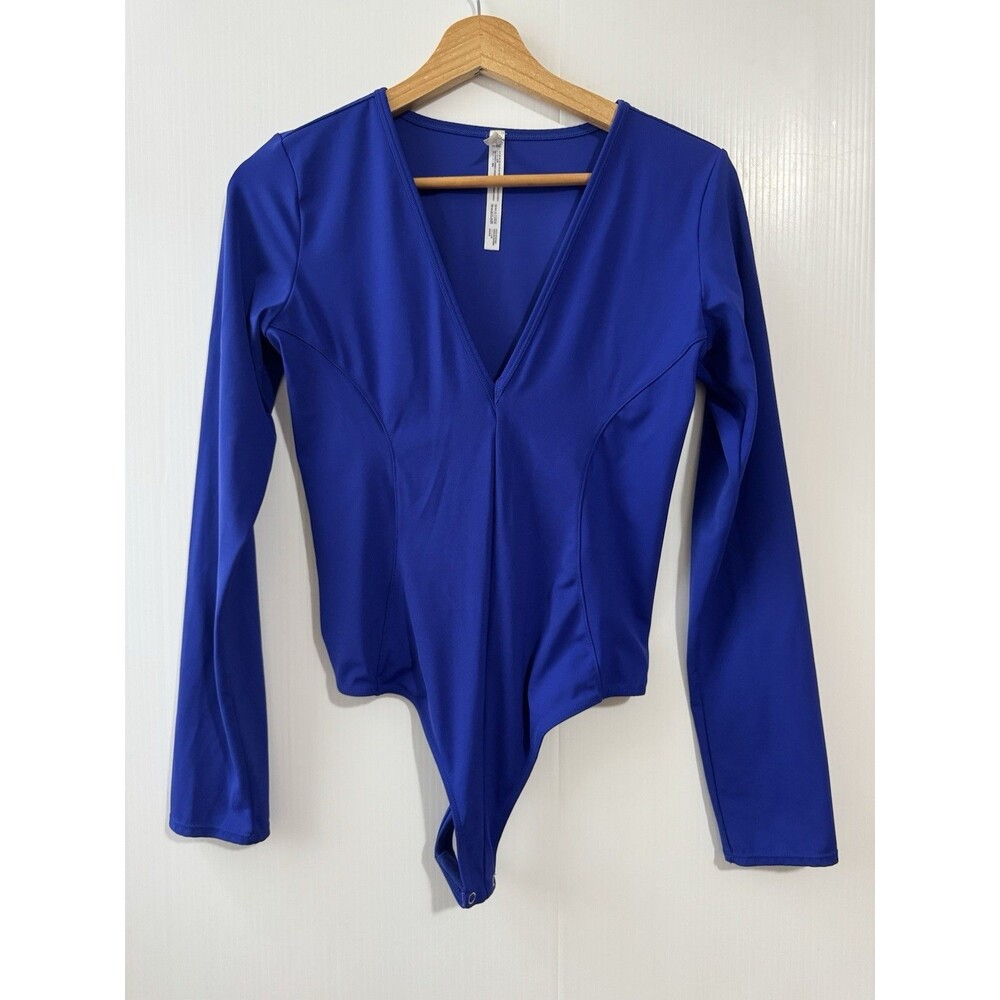 Free People Intimately FP Thong Bodysuit Blue Sz M Women’s